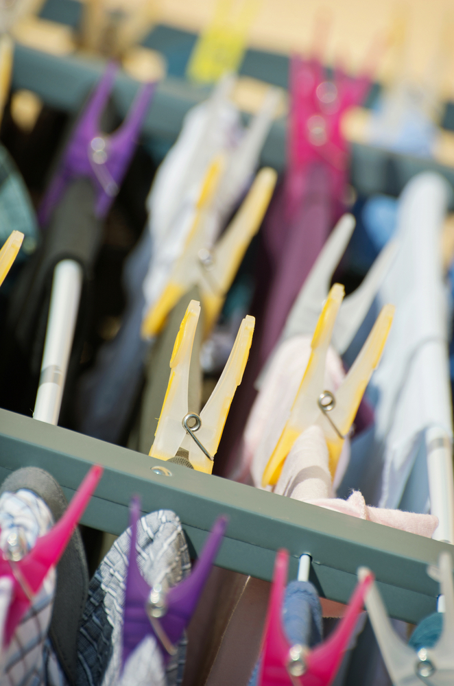 Bucato asciutto dentro casa