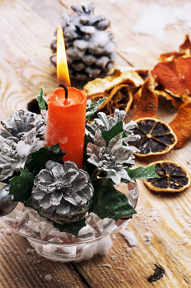 Prepara da sola le candele di Natale