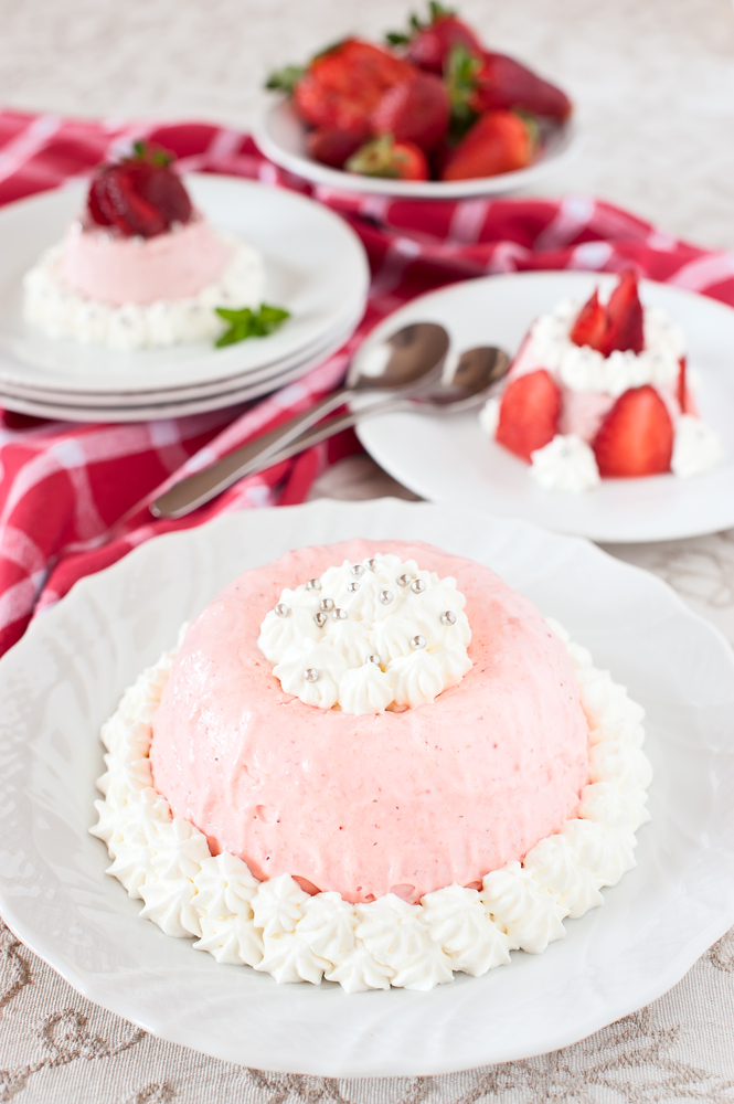 Budino di fragole al brandy