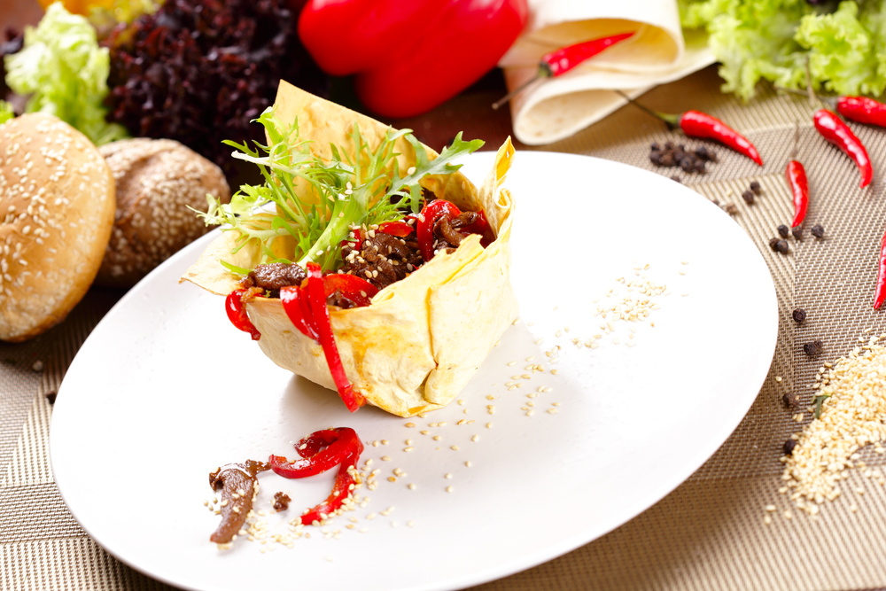 Insalata tiepida di peperoni e manzo