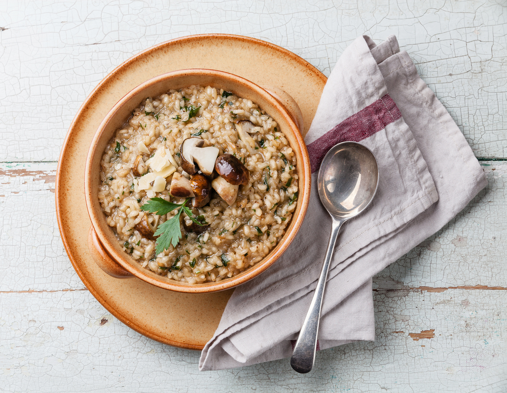 Risotto con funghi surgelati