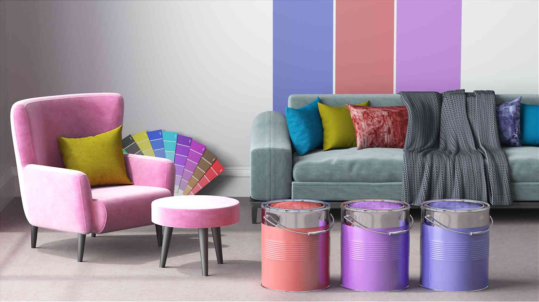 Come tingere e colorare un divano: in pelle, stoffa, vimini o alcantara