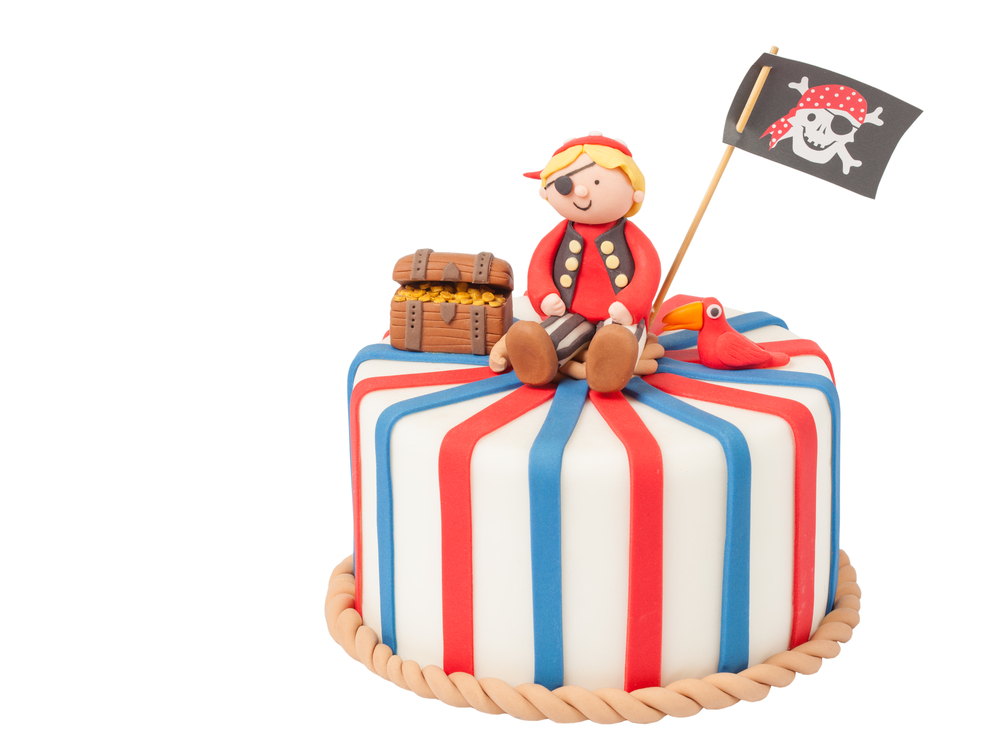 Torta con i pirati, 3 composizioni divertenti in pasta di zucchero
