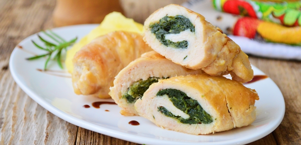 Involtini di pollo, la ricetta facile con gli spinaci