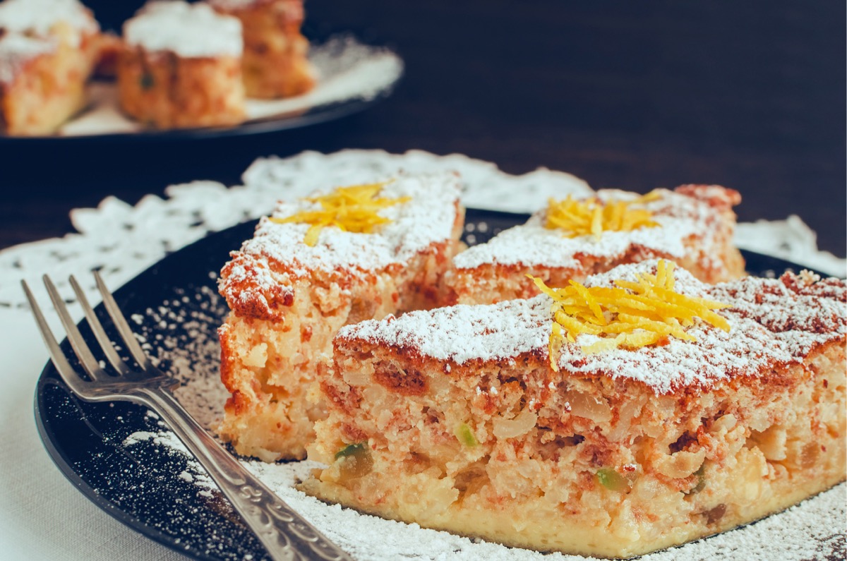 La ricetta della torta di riso bolognese con mandorle e cedro candito