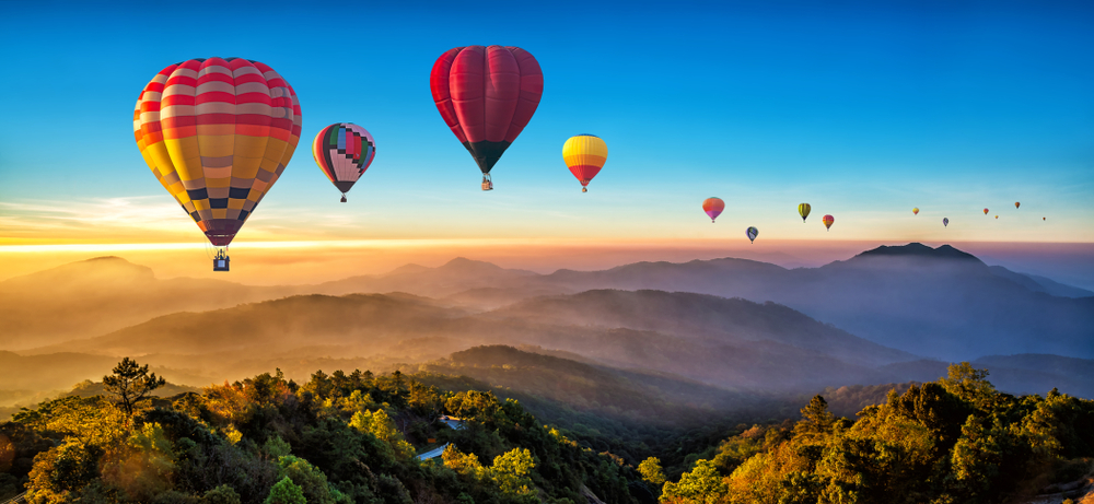 Le destinazioni da visitare in mongolfiera