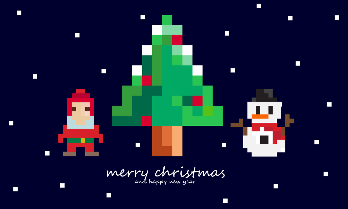 Pixel art di Natale: le immagini per lavoretti e decorazioni