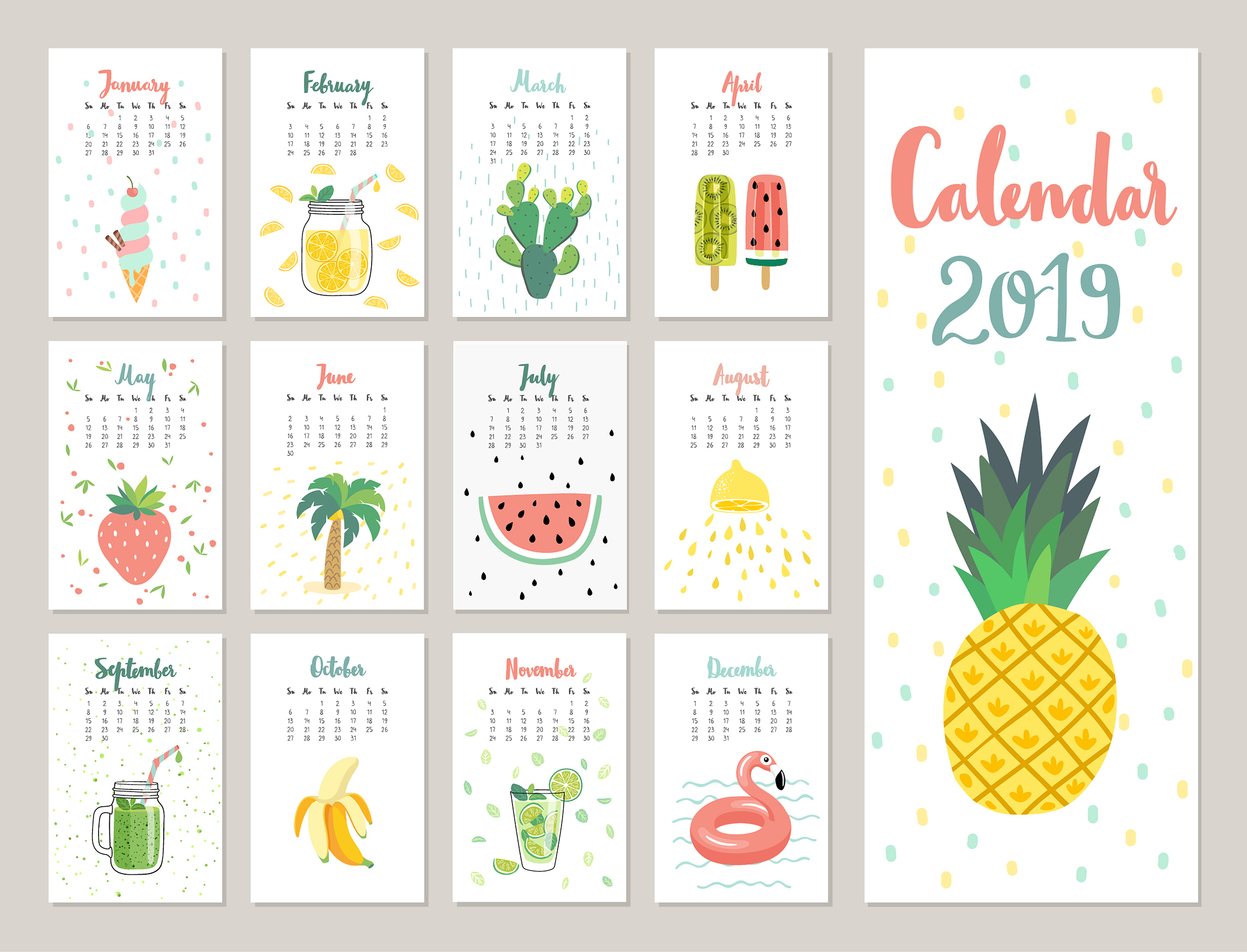 Calendario 2019 da stampare: 7 modelli gratis da non perdere