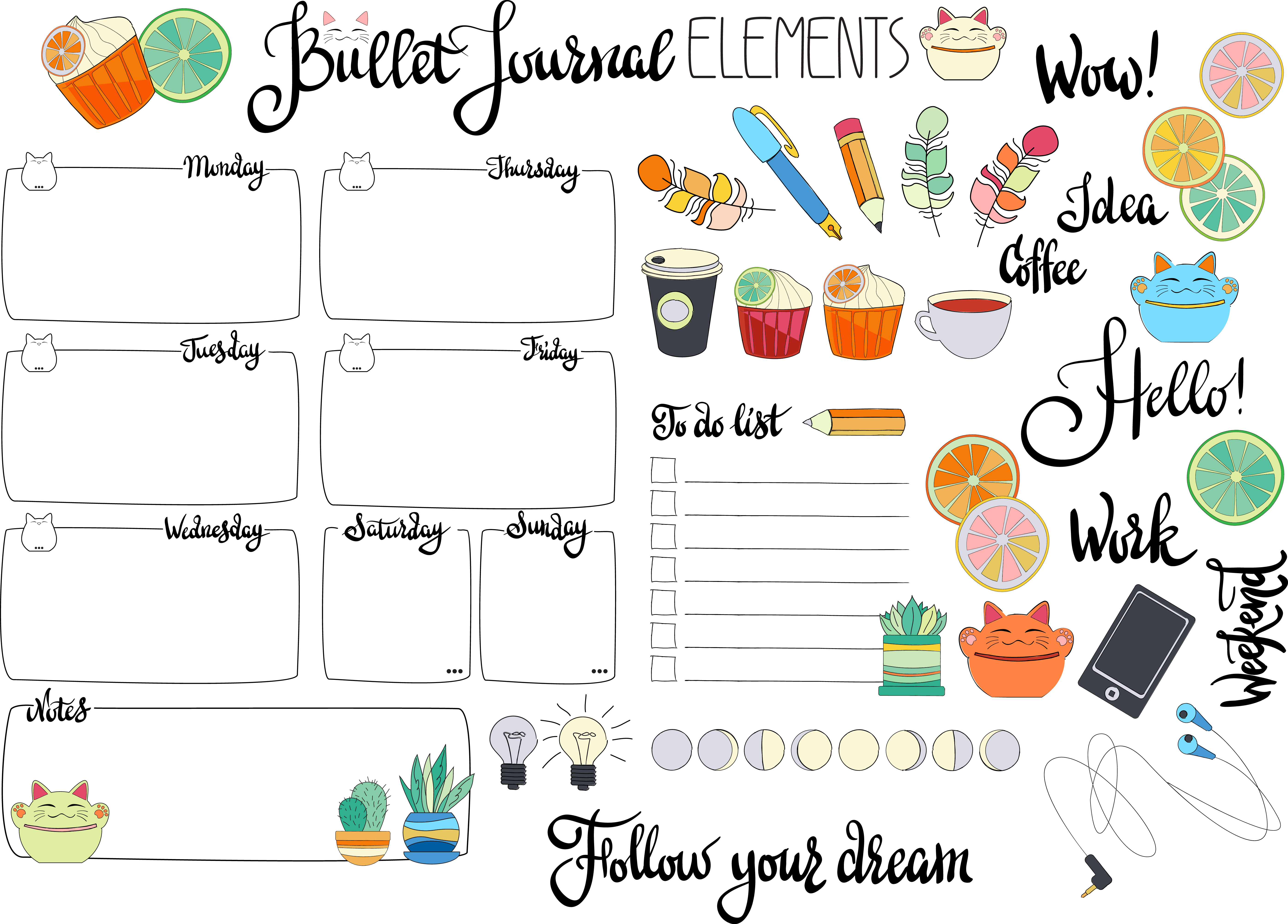 Bullet journal: 9 idee da stampare gratis