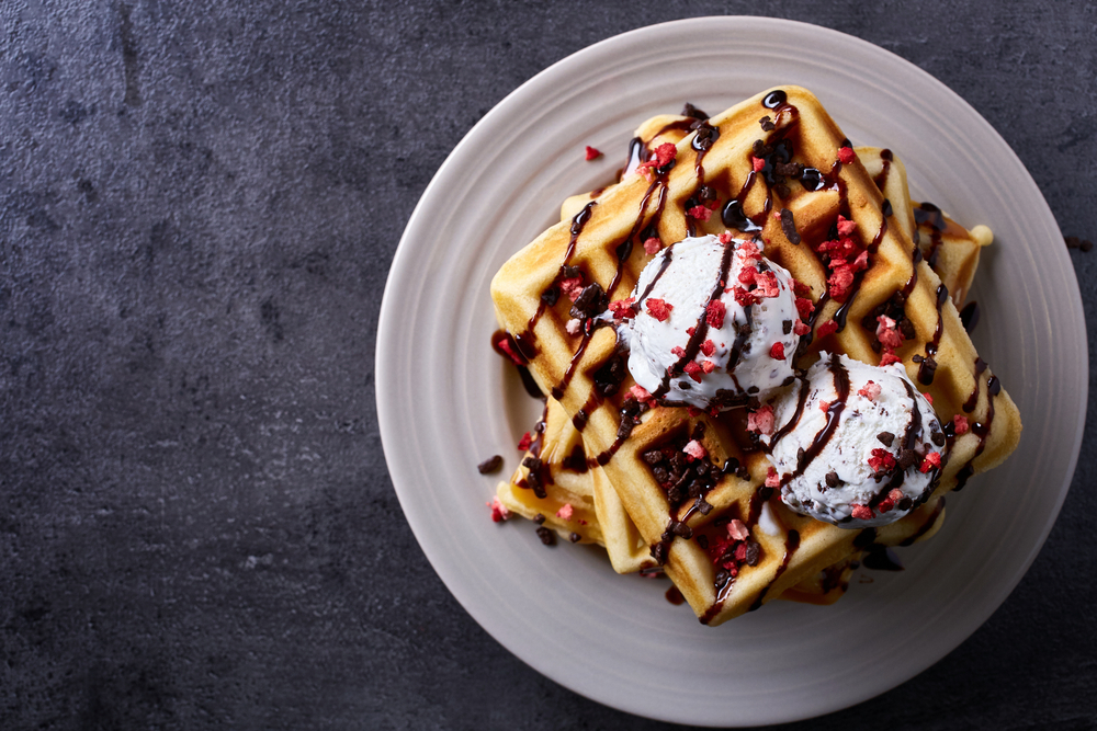 Ricetta per waffle con gelato, lo spuntino goloso