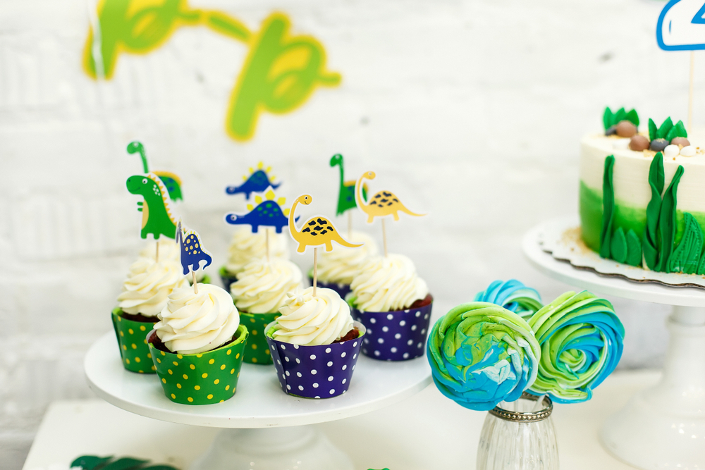 Cupcake a tema dinosauri: idee di compleanno bambini