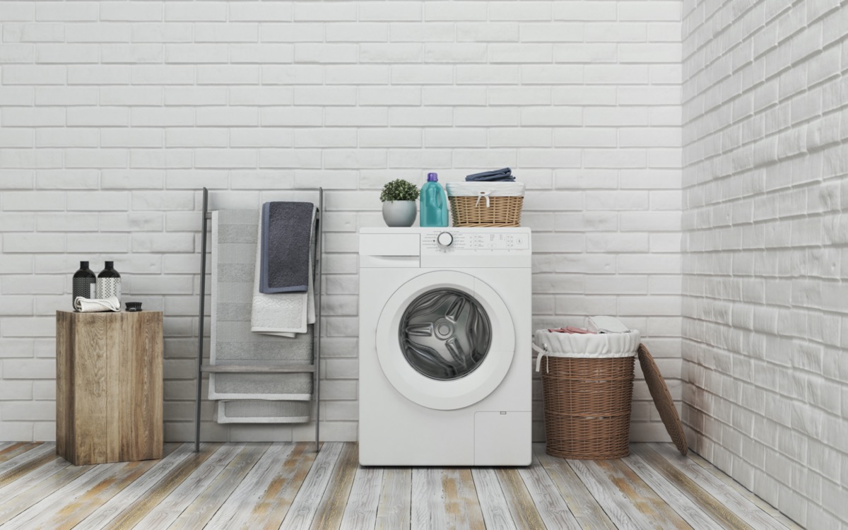 Come arredare il bagno con zona lavanderia