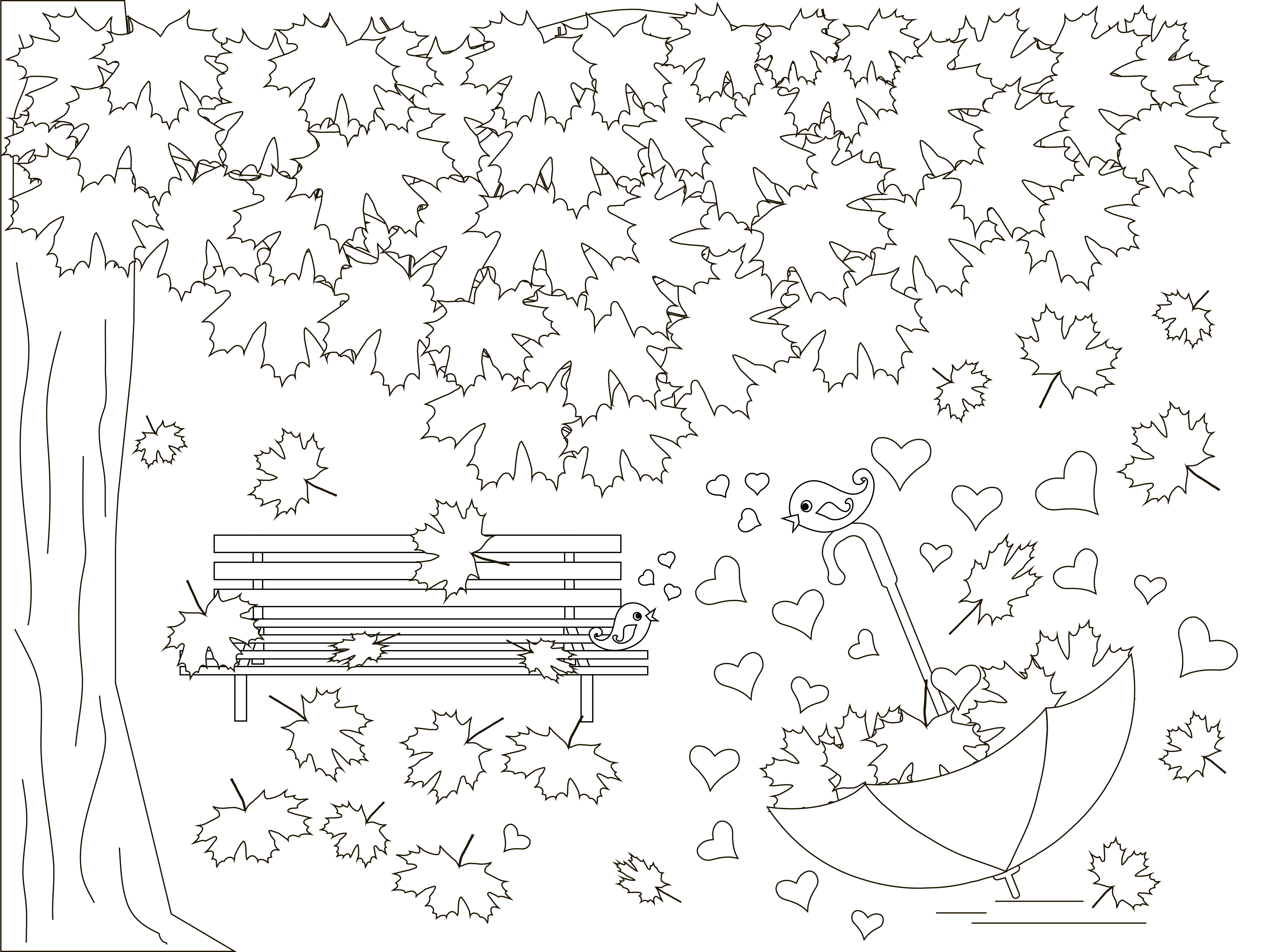 Disegni paesaggi autunnali da colorare: 7 immagini gratis da scaricare subito