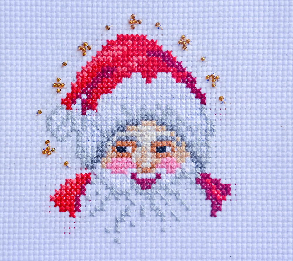 Punto croce Babbo Natale: 7 schemi gratis