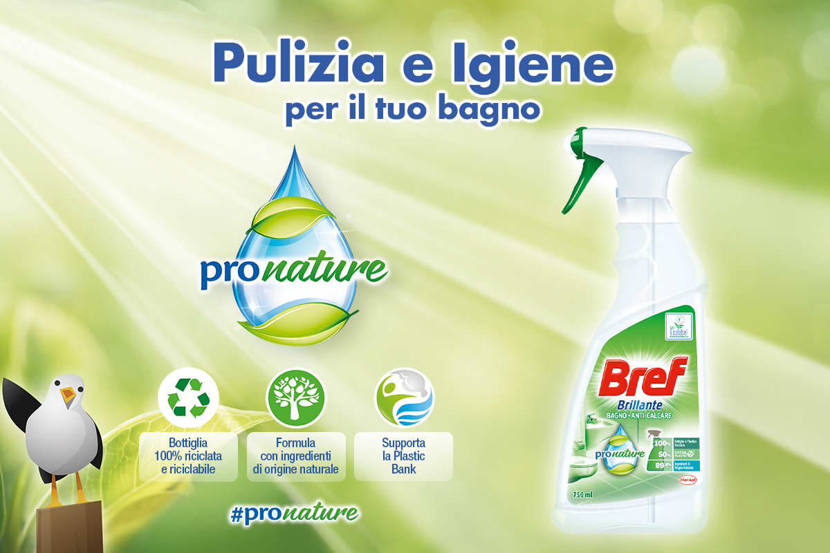 Bref Brillante Anti-Calcare Bagno ProNature: pulizia e freschezza per il tuo bagno e basso impatto ambientale