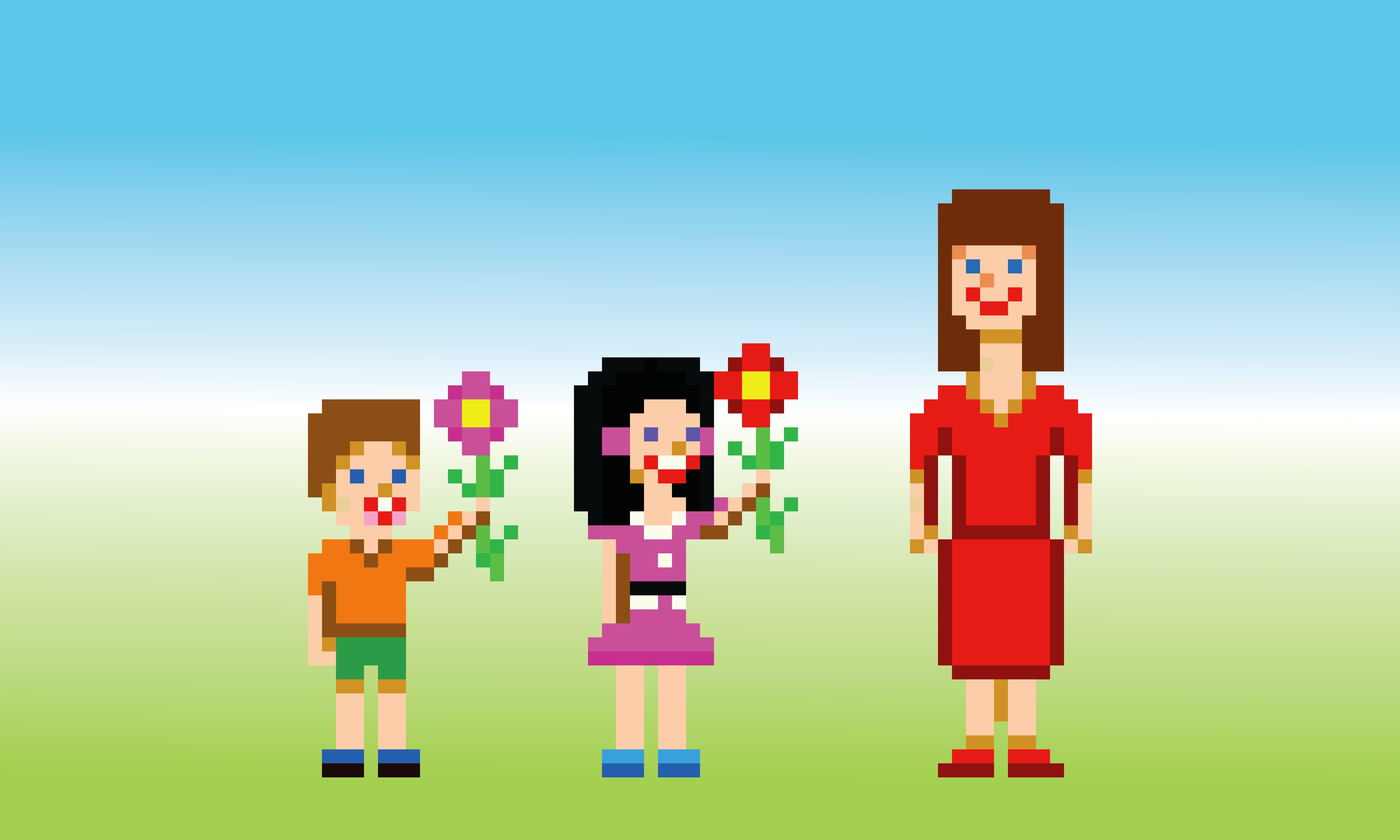 Pixel art festa della mamma: 7 schemi gratis