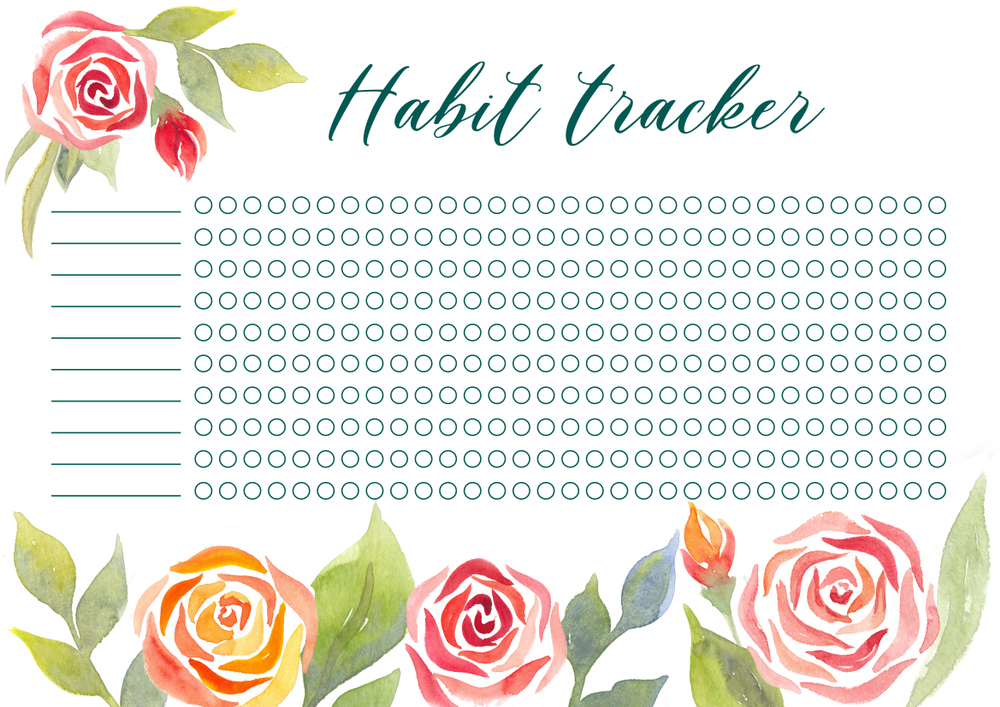 Tracker abitudini da stampare gratis: 11 modelli per il bullet journal