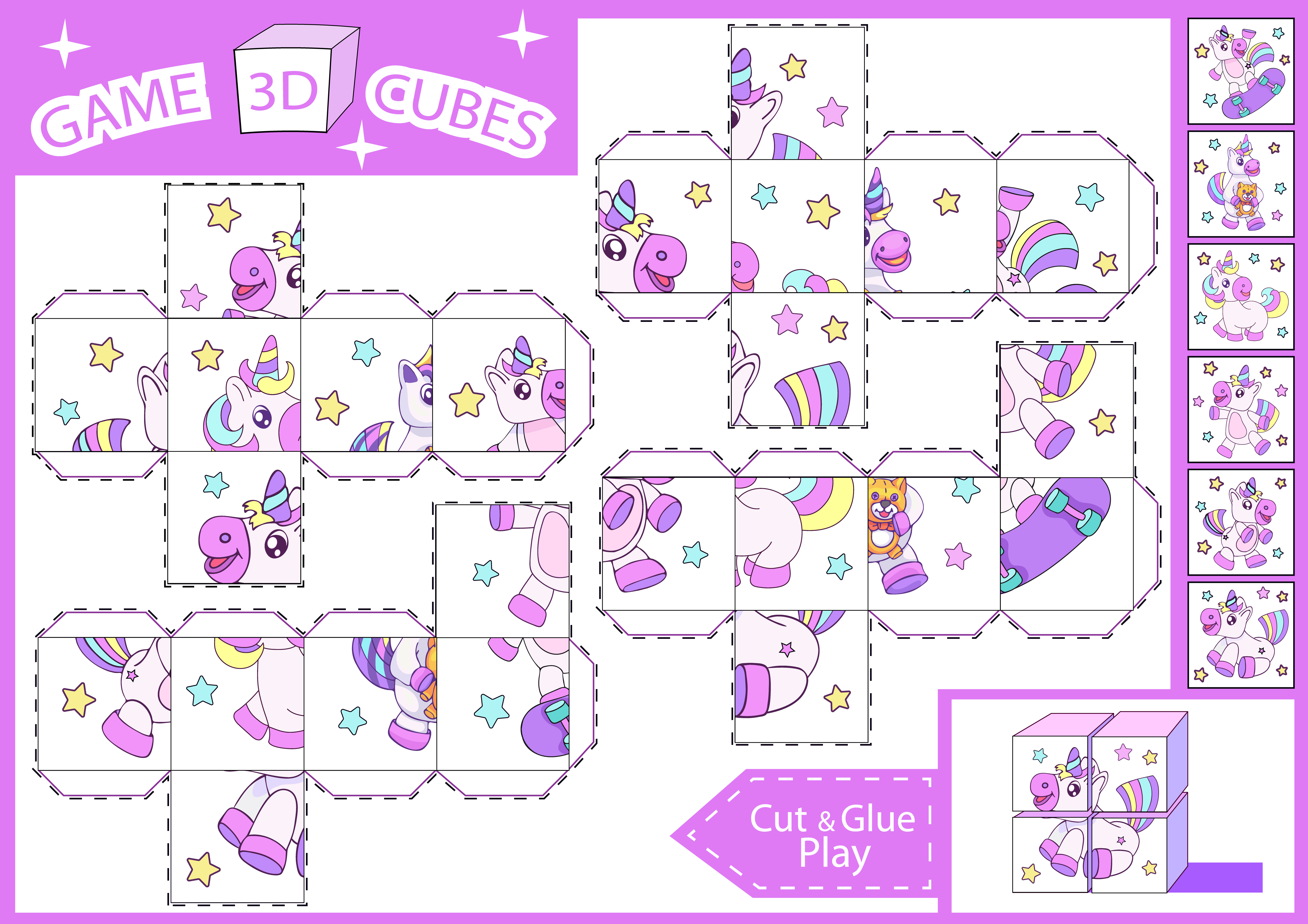 Cubi puzzle fai da te da stampare: 9 modelli gratis