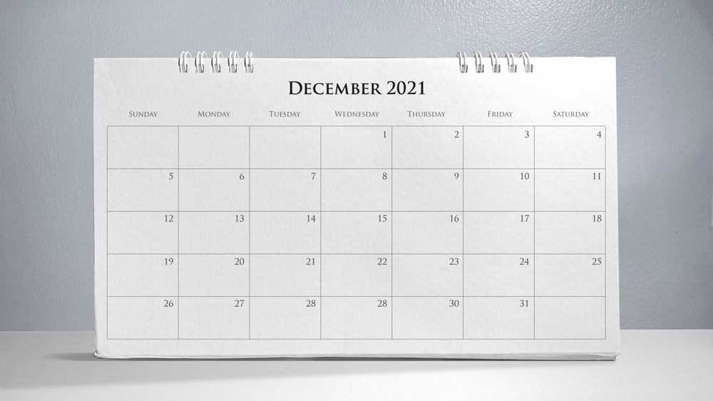 Calendario dicembre 2021 da stampare: 11 modelli gratis