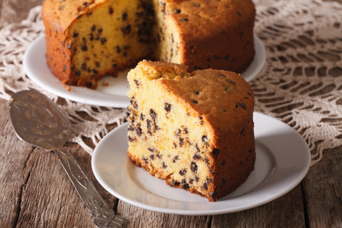Torta con gocce di cioccolato e yogurt da fare per la colazione