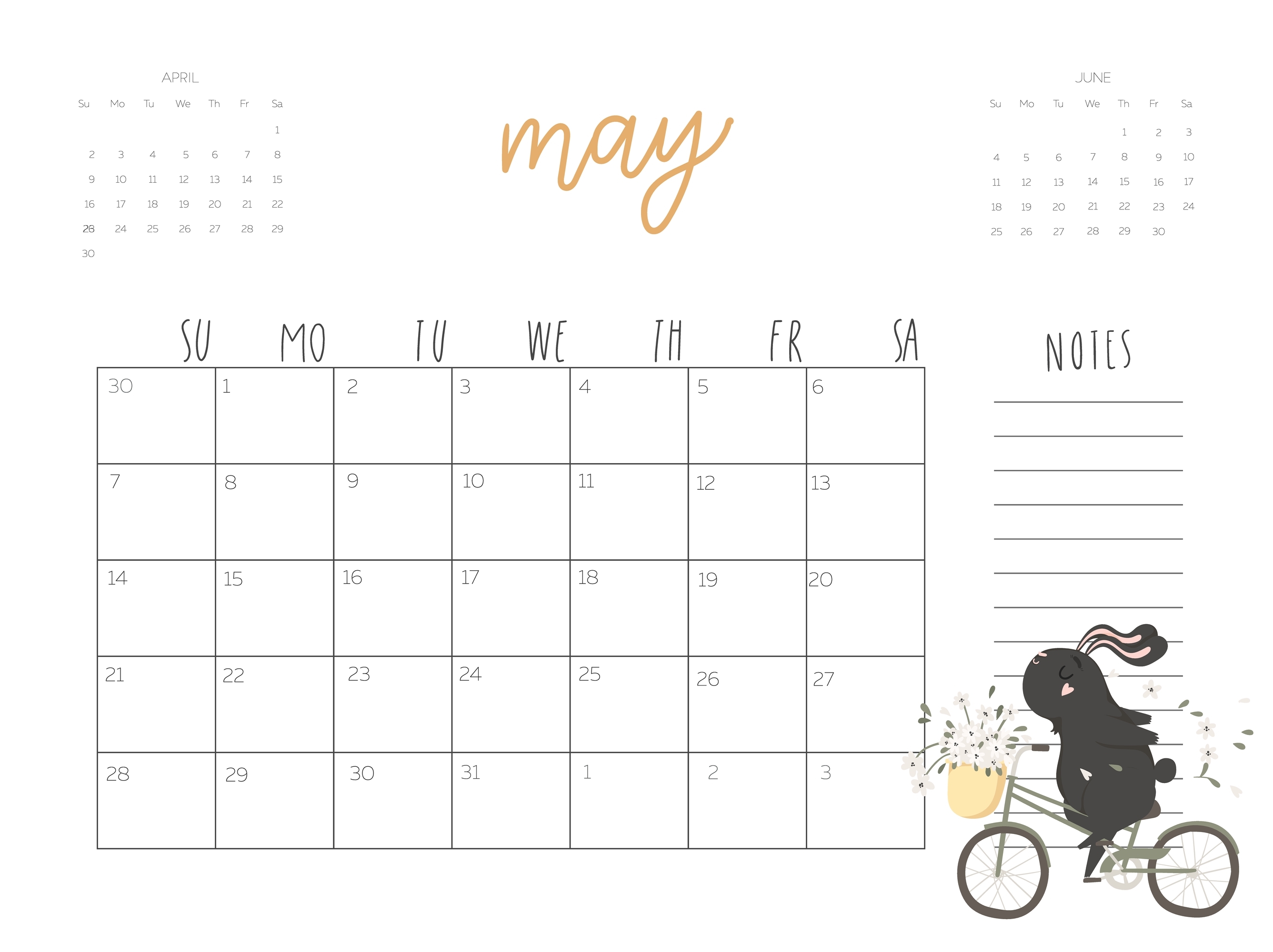Calendario maggio 2023 da stampare: 9 modelli gratis