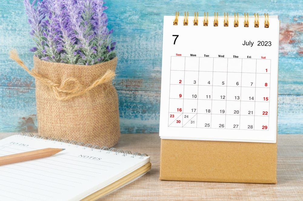 Calendario luglio 2023 da stampare gratis: 9 modelli