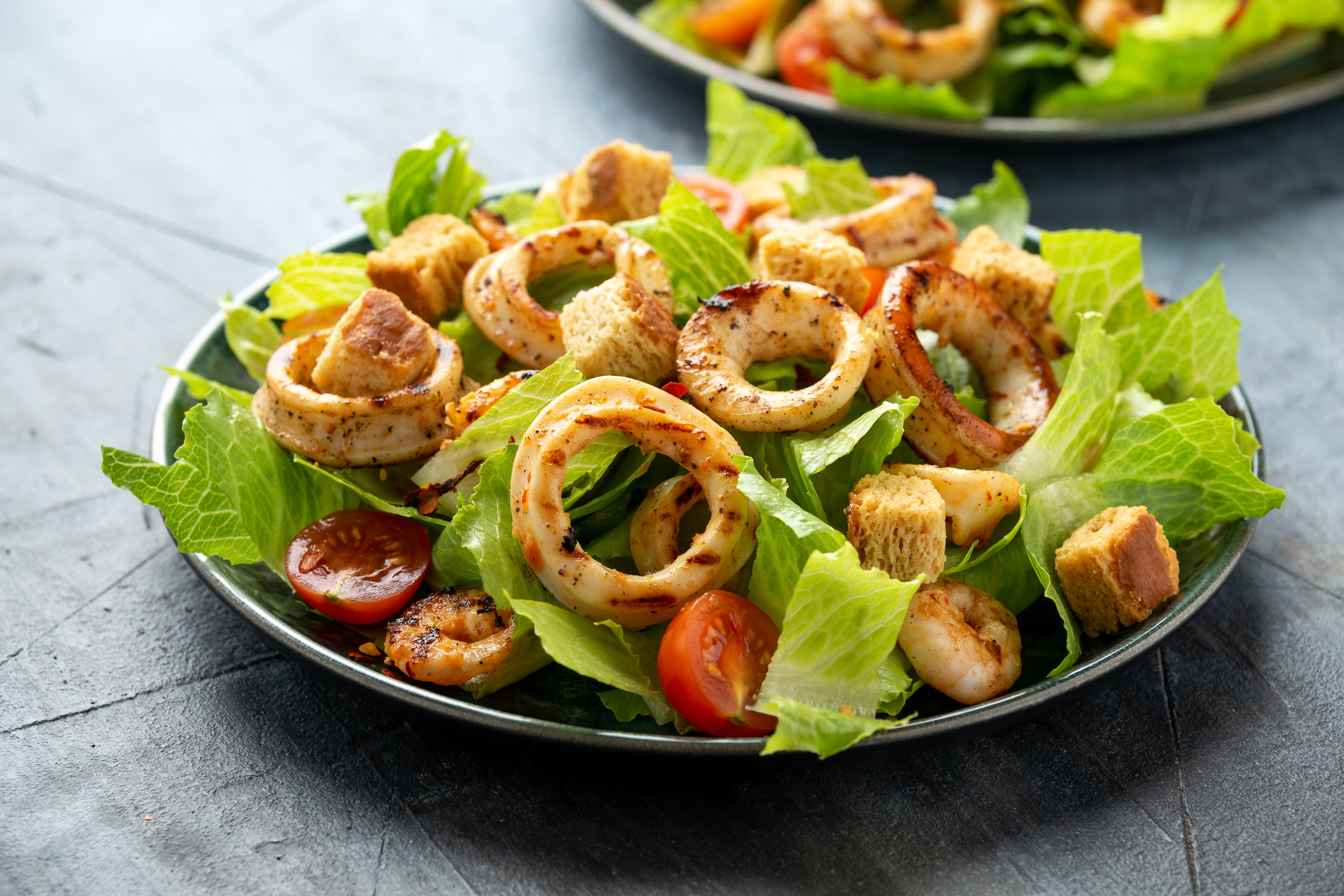 Ricetta dell'insalata di calamari alla griglia